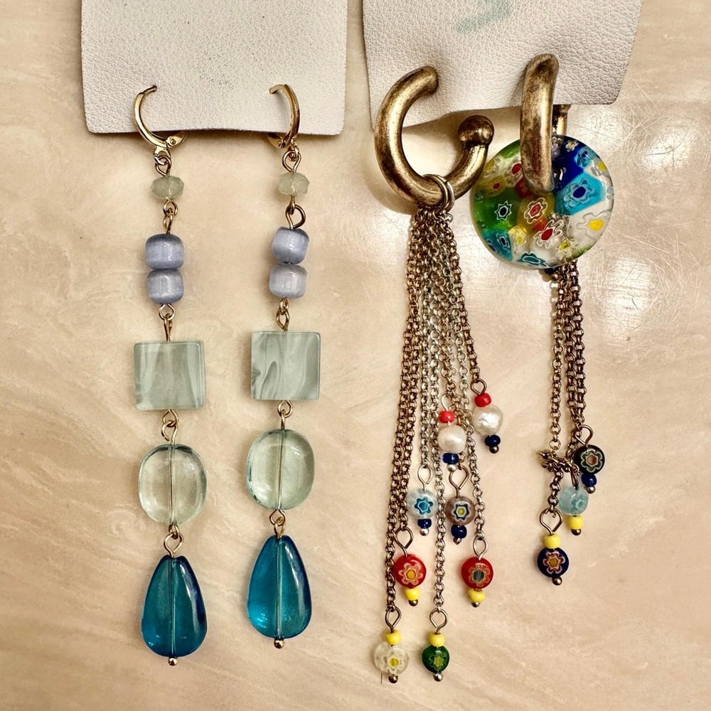 Free people blown glass. Nwt on leather card